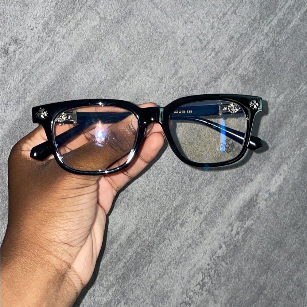 Chrome Hearts Black Square Glasses